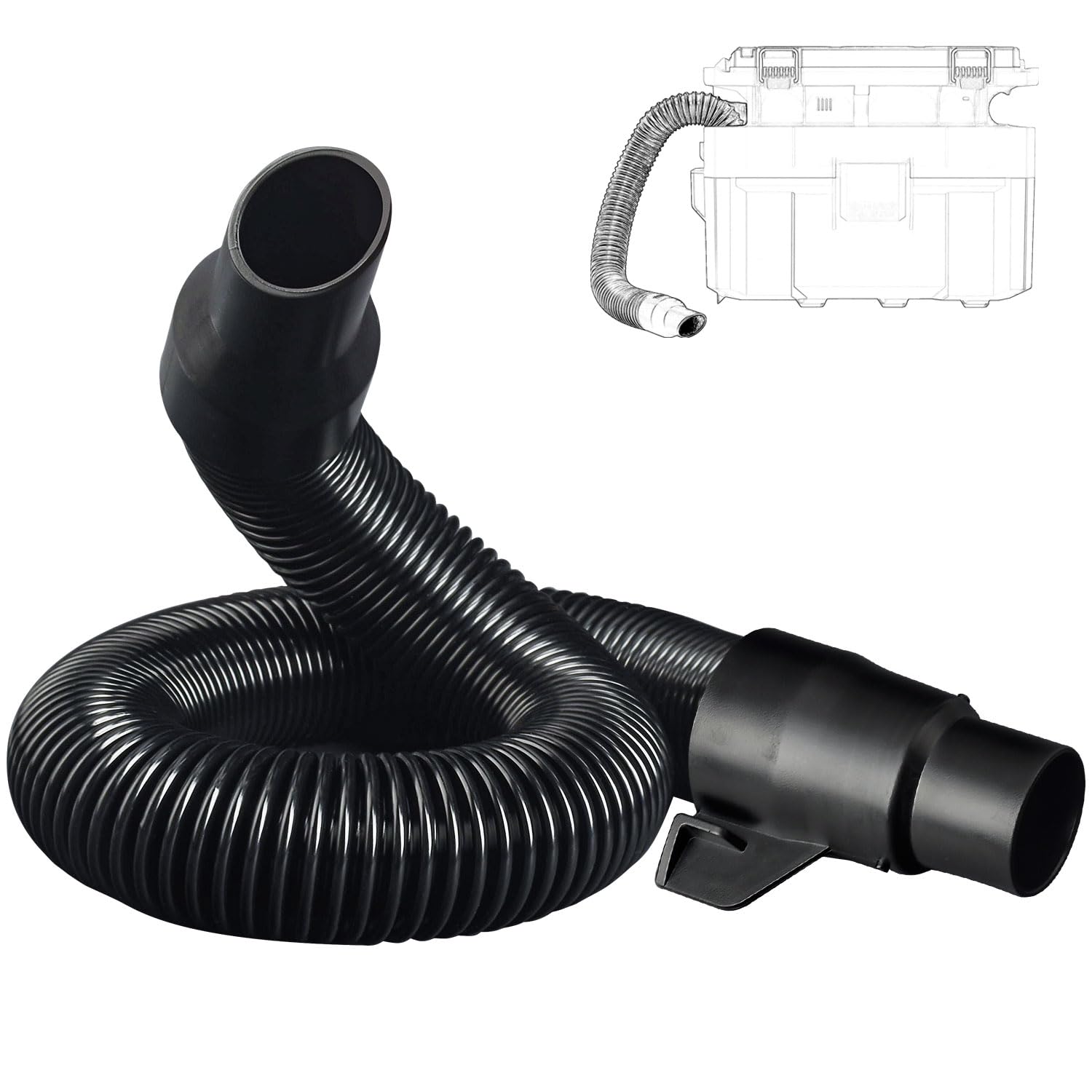 14-37-0016 Hose Assembly for Milwaukee M18 PACKOUT Wet/Dry Vacuum Model 0970-20, Works for Both Wet or Dry Pickup