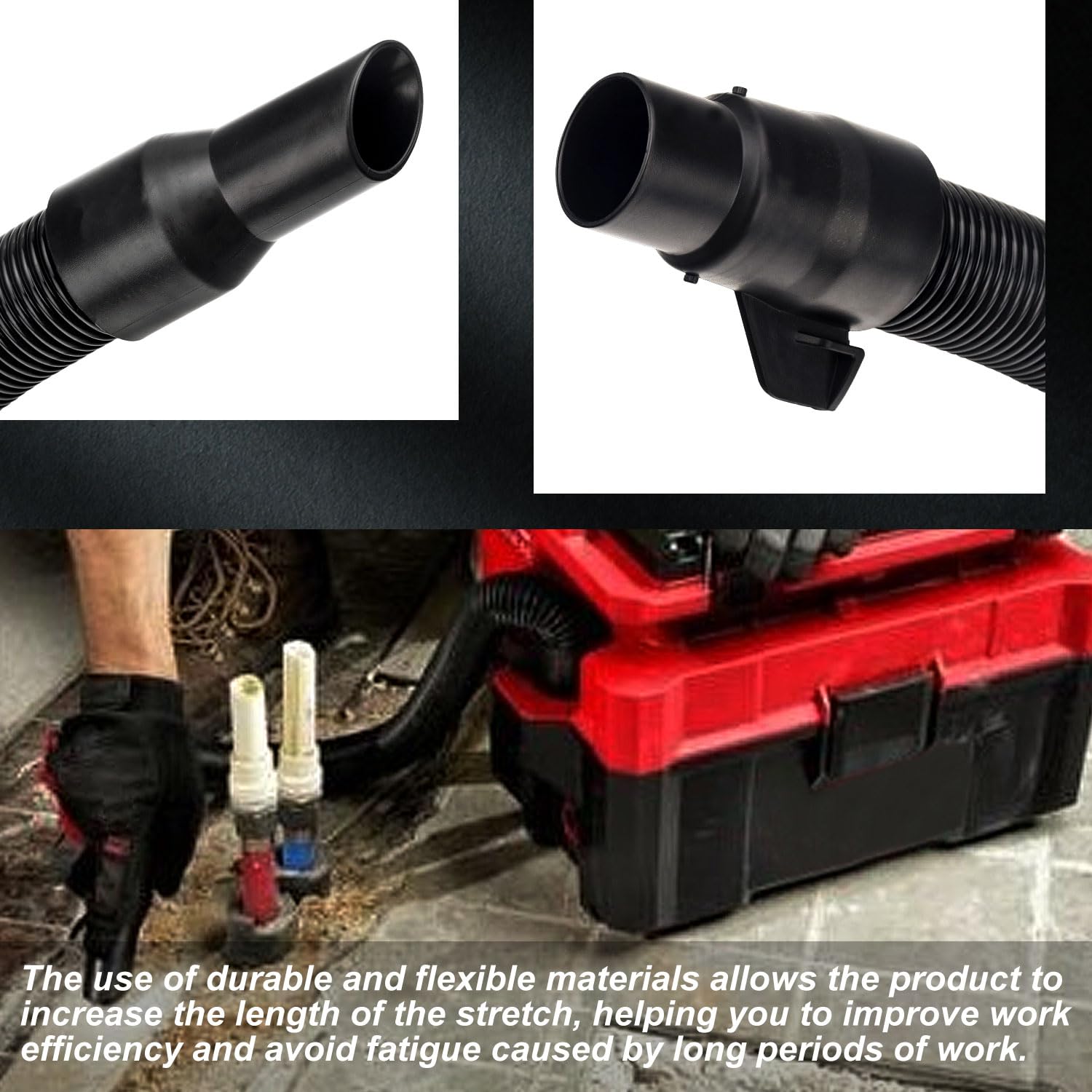 14-37-0016 Hose Assembly for Milwaukee M18 PACKOUT Wet/Dry Vacuum Model 0970-20, Works for Both Wet or Dry Pickup