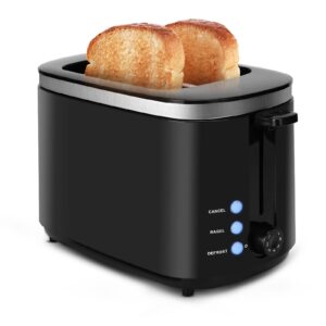 toaster 2 slice best rated prime stainless steel 2 slice toasters extra wide slot toasters 7 shade settings defrost/bagel/cancel with removable crumb tray for bread, waffles, small retro toaster