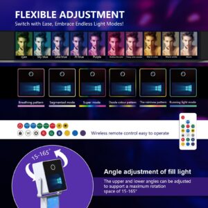 RAUBAY Camera Photo Booth Machine, Portable DSLR Selfie Station with 15.6" Touch Screen PC, APP Control LCD Screen Metal Shell Stand, RGB Fill Light, Flight Case for Wedding, Parties, Rental Business