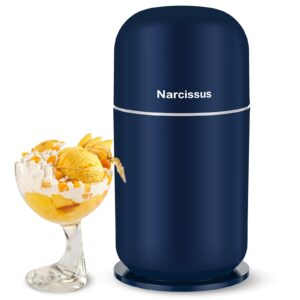 narcissus ice cream maker machine for gelato, sorbet, frozen yogurt & smoothie, 150ml solid ice cream once, suitable for 1-2 people, with 30 recipes