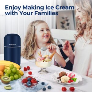 Narcissus Ice Cream Maker Machine for Gelato, Sorbet, Frozen Yogurt & Smoothie, 150ml Solid Ice Cream Once, Suitable for 1-2 People, with 30 Recipes