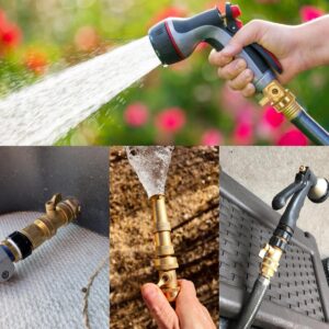 SHOWNEW Heavy Duty Brass Shut Off Valve, 3/4 Inch Solid Brass Garden Hose Valve Water Hose Shut Off Valves, 2 Packs