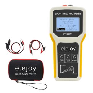 Upgrade 1600W Solar Panel Tester MPPT Photovoltaic Panel Multimeter Upgraded EY-1600W with Ultra Clear LCD Display, Smart MPPT Tools for Testing Solar PV Panel Data and Troubleshooting (EY-1600W)…