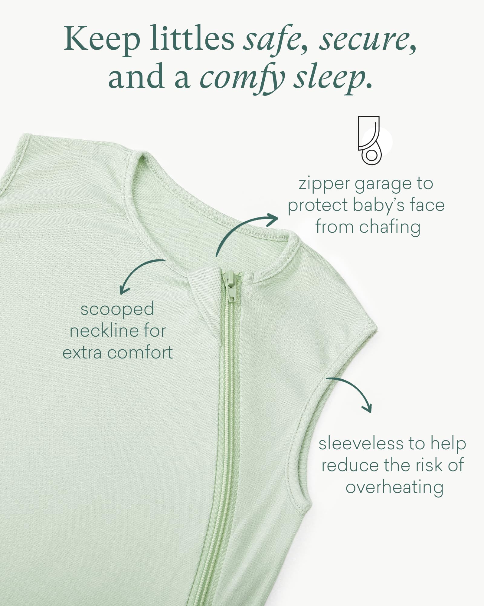 PurComfy Supersoft Sleep Sack 0.5 TOG, Premium Bamboo Viscose Baby Sleeping Bag, Lightweight Sleepsack 6-15 Months