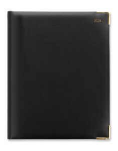 letts classic quarto 2024 vertical week to view with appointments diary - black