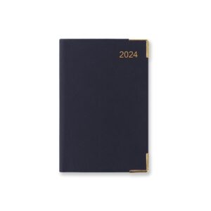 Letts Classic Mini Pocket 2024 week to view diary Sunday start - dark blue