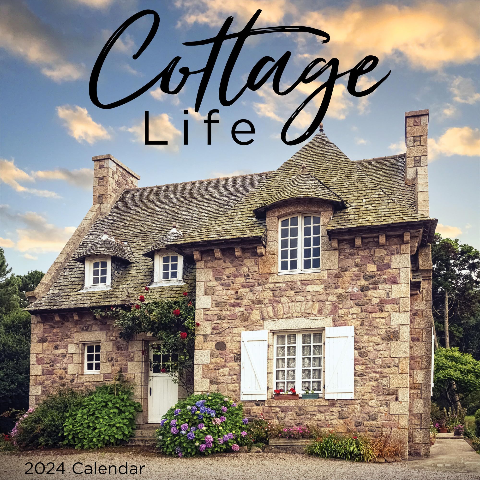 TF PUBLISHING 2024 Cottage Life Wall Calendar | Large Grids for Appointments and Scheduling | Vertical Monthly Wall Calendar 2024 | Home and Office Organization | Premium Gloss Paper | 12"x12"