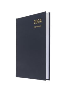 collins essential 2024 daily planner with appointments - daily calendar 2024 page a day diary, journal & appointment book 2024 - business, academic and personal 2024 planner (a5 size, blue)