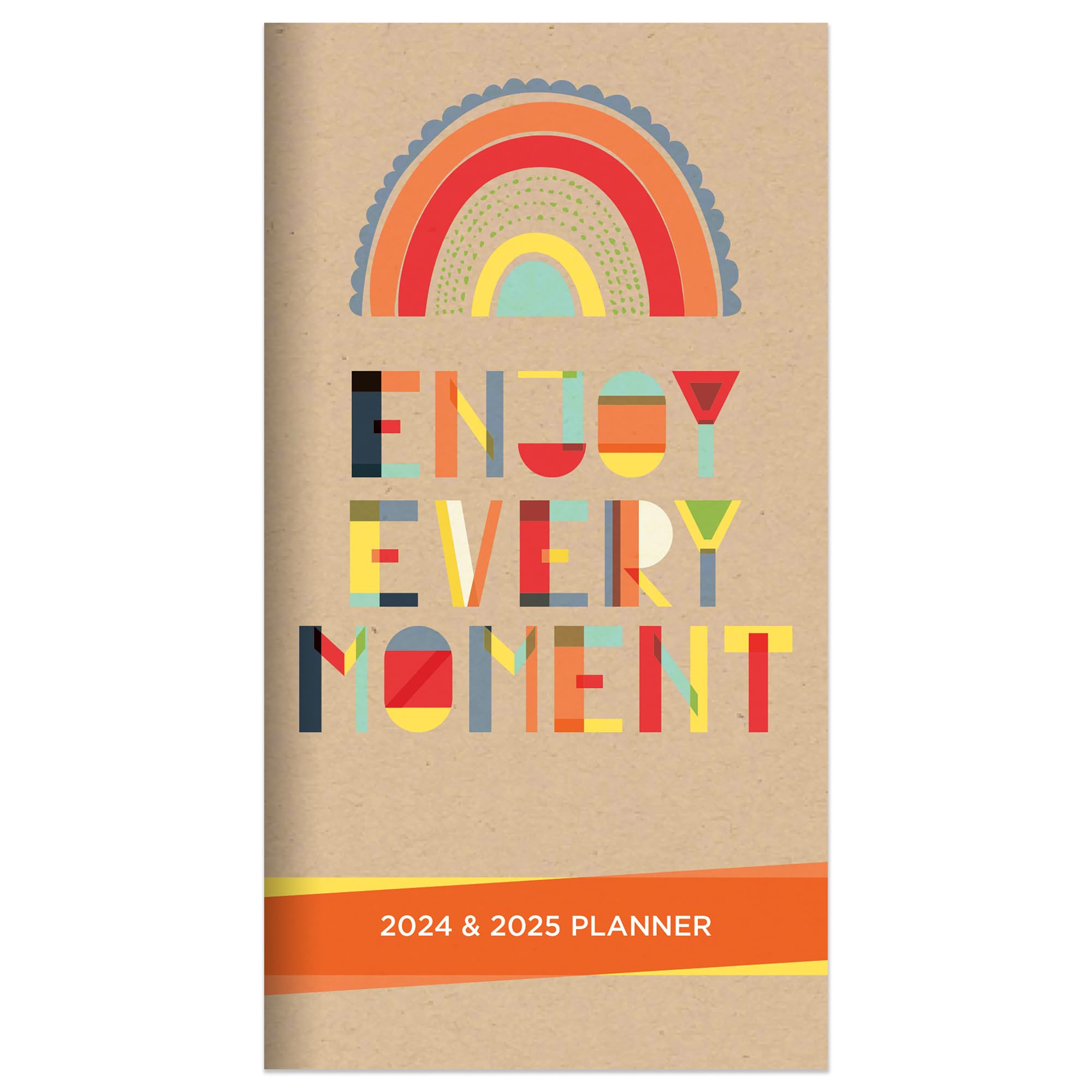 TF PUBLISHING 2024-2025 Enjoy Every Moment 2-Year Small Monthly Pocket Planner | 2-Page Large Calendar Grid and Lined Notes Section in Back | Monthly Day Planner for Purse | 3.5" x 6.5"