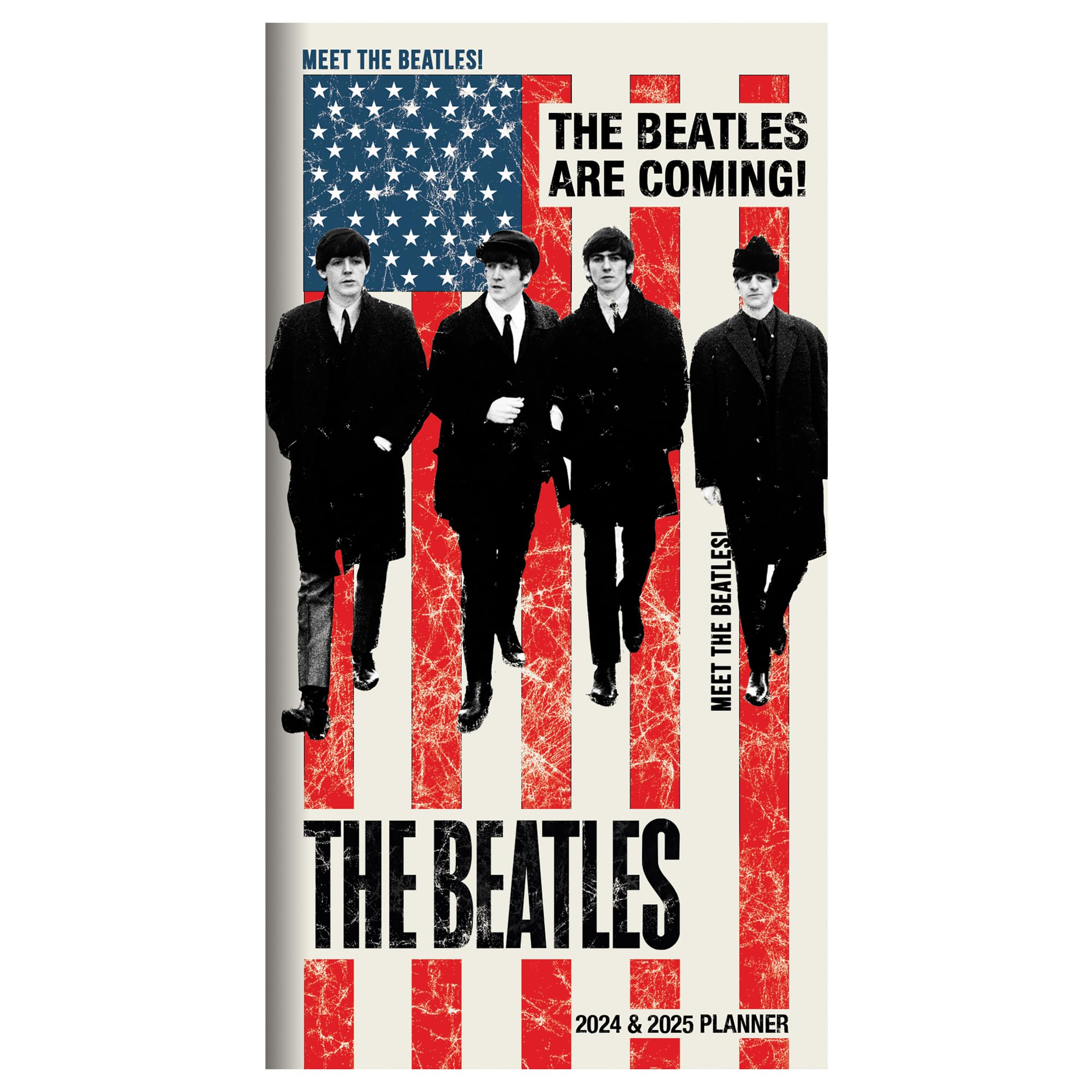 TF PUBLISHING 2024-2025 The Beatles 2-Year Small Monthly Pocket Planner | 2-Page Large Calendar Grid and Lined Notes Section in Back | Monthly Day Planner for Purse | 3.5" x 6.5"