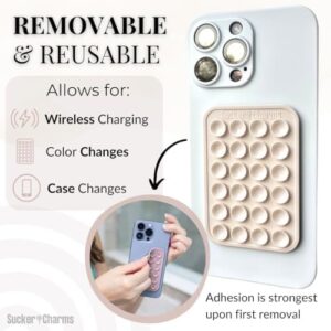 SuckerCharms Removable and Reusable Suction Cup Phone Mount/Patent Pending (Caramel Delight)