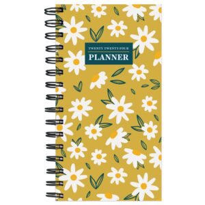 tf publishing 2024-2025 daisy days 2-year small monthly pocket planner | 2-page large calendar grid and lined notes section in back | monthly day planner for purse | 3.5" x 6.5"