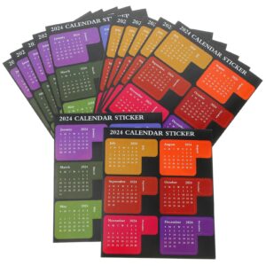 office decor 12 sheets of calendar stickers 2024 schedule calendar stickers monthly calendar stickers sticky tabs planner sticker for bullet notebook journal stickers for adults