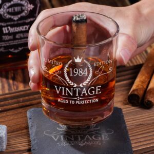 2024 40th Birthday Gifts Men, 1984 Whiskey Glasses, 40th Birthday Gifts, 40 Year Old Gifts For Men, Old Fashioned Glasses, 40 Birthday Gifts For Men, Gifts For 40th, 1984 Gifts For Men, Dad, Husband