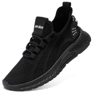 moodeng walking shoes for women breathable running shoes athletic causal tennis shoes for gym outdoor lightweight slip on sneakers black