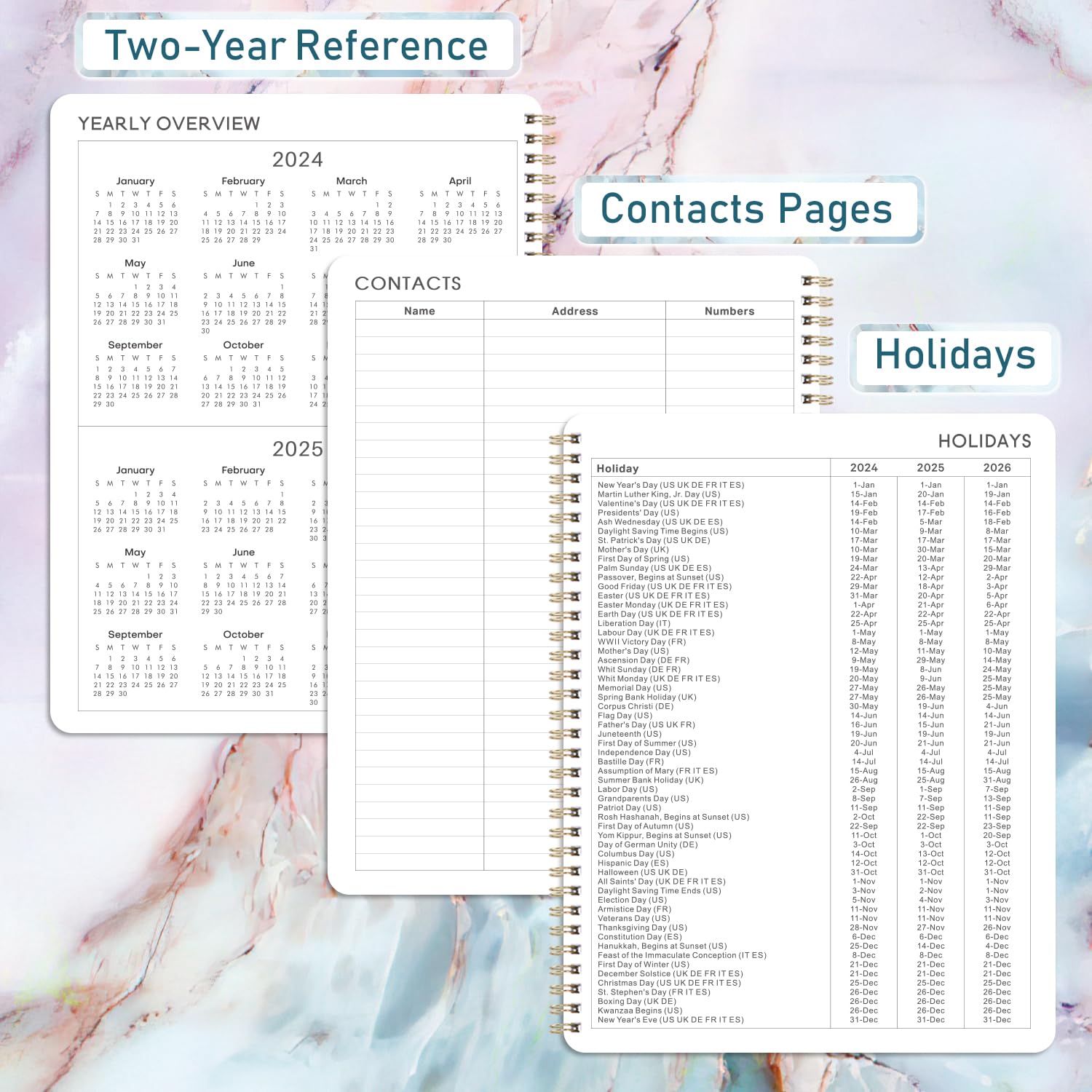 2024-2025 Planner - Academic Planner 2024-2025, Jul. 2024-Jun. 2025, 8''x10'', Planner 2024-2025 Daily Weekly and Monthly with 12 Printed Tabs