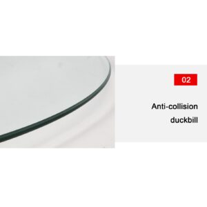 Glass Lazy Susan, with Swivel Assist System, Round Tabletop Rotating Tray Large Serving Plate, Silent & Smooth Spin