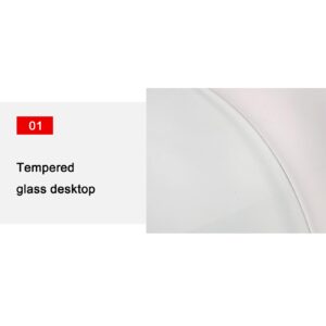 Glass Lazy Susan, with Swivel Assist System, Round Tabletop Rotating Tray Large Serving Plate, Silent & Smooth Spin