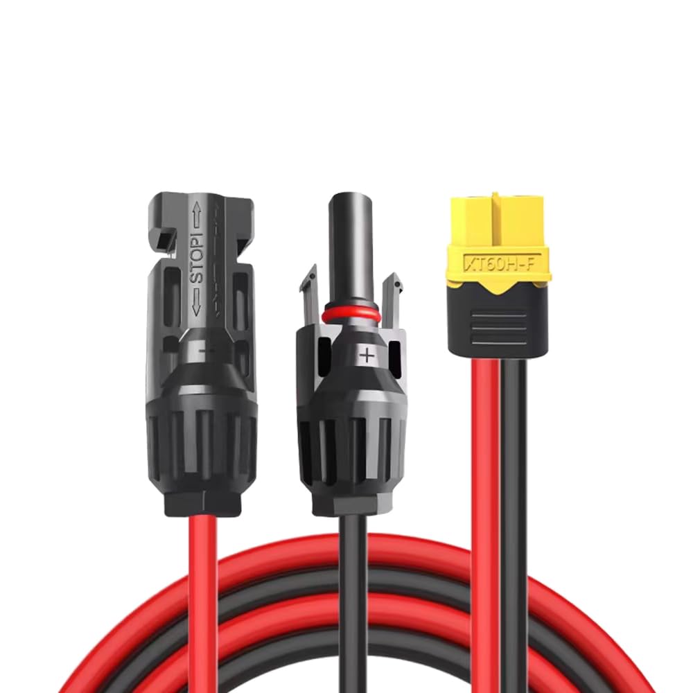 supmory Solar Connectors to XT60 Adapter Cables are Suitable for Connecting Solar Panels to Connecting Wires 60cm