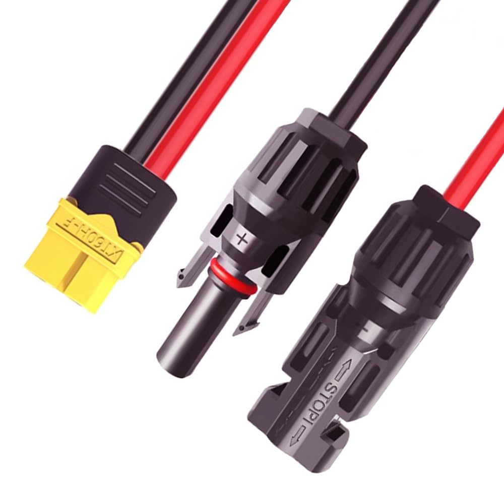 supmory Solar Connectors to XT60 Adapter Cables are Suitable for Connecting Solar Panels to Connecting Wires 60cm