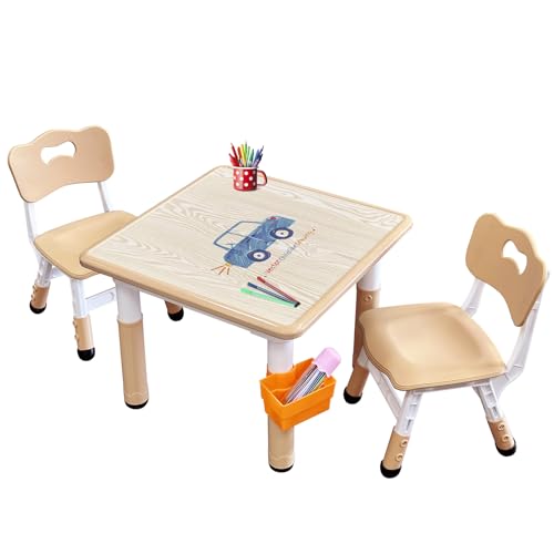 Kids table and chairs, Toddler table and chairs, Kids table( 2 chairs ), Kids table and chair set, Kids table and chair set 5-8 year old, Toddler table and chair set with 8 leg covers +12 color pens