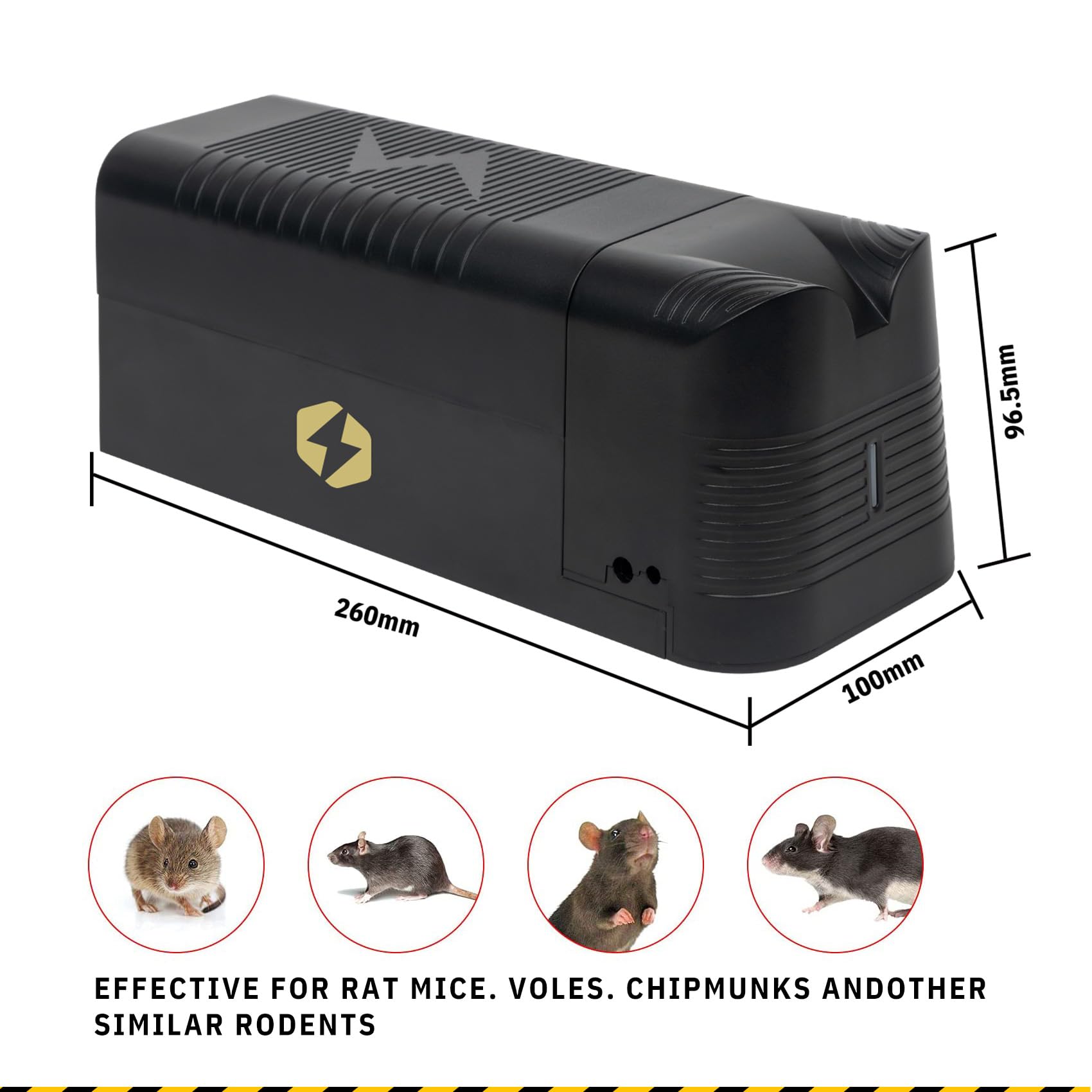 Electric Mouse Trap Effective Humane Indoor Rat Killer Mice Zapper Upgraded Instantly Kill Rodent with Powerful Voltage