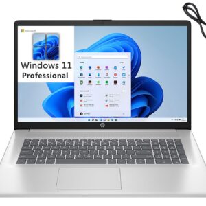 HP 17 17.3" FHD Laptop Computer, 13th Gen Intel 10-Core i5-1335U (Beat i7-1270P), 64GB DDR4 RAM, 2TB PCIe SSD, WiFi 6, Bluetooth 5.3, Windows 11 Pro, BROAG Cable