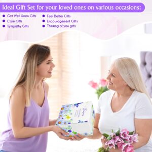 Get Well Soon Gift Baskets for Women - Get Well Soon Gifts Self Care Package Sending Hugs Feel Better Gift for Sick Friend After Surgery, Thinking of You Box with Blanket Coffee Tumbler Valentine's Day Gift Set for Women Mom Her