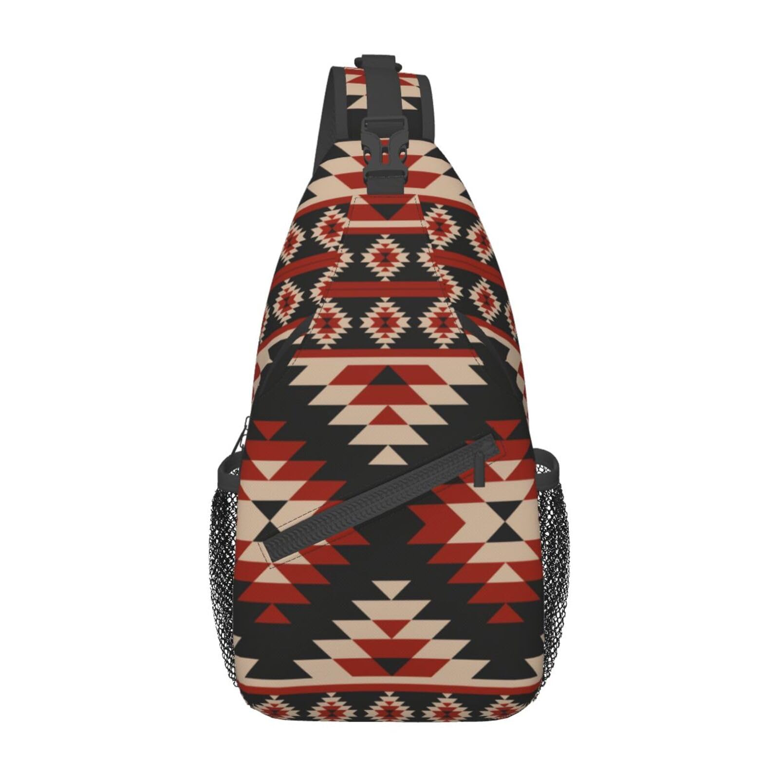 Native American Indian Ethnic Sling Backpack Crossbody Shoulder Bags For Women Men Casual Daypacks Chest Bag For Hiking Travel Cycling