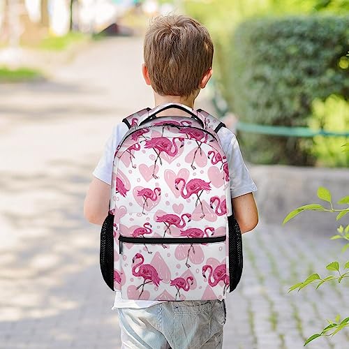 CUNEXTTIME Flamingo Backpack for Girls Boys, 16 Inch Pink Backpacks for School, Cute Lightweight Durable Bookbag for Kids