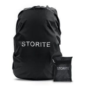 storite dust & rain cover for backpack with pouch, waterproof dustproof bag adjustable cover for school, college,office-2pk