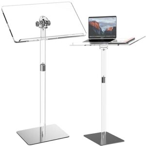 ultra clear acrylic pulpit podium stand | modern portable pulpits for churches pastors modern school classroom lecterns | music wedding event reception (classic-24'x16')