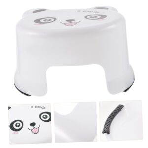 Homoyoyo Cartoon Plastic Stool Baby Sink Stools for Adults Round Ottoman Stool Kids Stools Home Step Stool Safety Steps Bathroom Chair Aldult Child White Plastic Chair