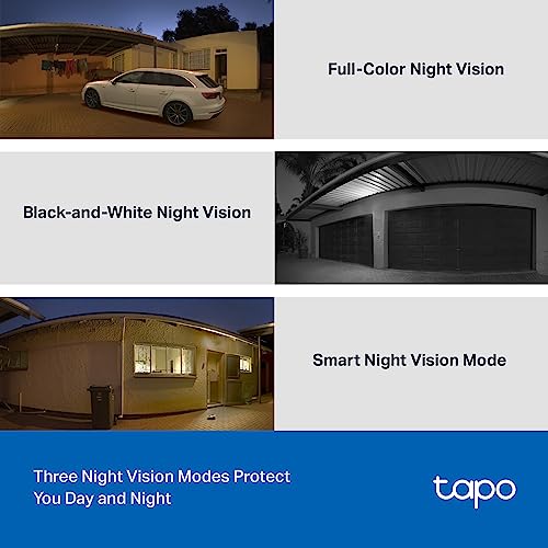 TP-Link Tapo 2K Outdoor Pan/Tilt Security Wi-Fi Camera, 360° View, Motion Tracking, Compatible with Alexa & Google Home, Night Vision, Free AI Detection, Up to 512GB Storage, Tapo C510W