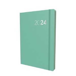 collins legacy weekly planner 2024 - daily planner 2024 diary - soft touch flexible cover weekly calendar 2024 - a5 size agenda 2024 (mint)