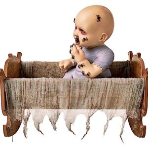 Spirit Halloween Zombie Baby Cradle | Halloween Decorations | Baby Crib Prop | Horror Décor | Haunted Nursery Décor