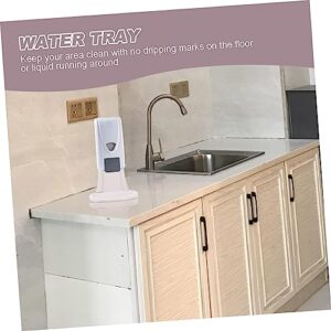 Cabilock 1pc Water Tray Drinking Water Machine Dispenser Drip Catcher Wall Mount soap Dispenser Bracket Wall Foam Dispenser Tray Desktop Stand Plastic White handwashing Fluid Body wash