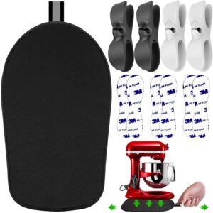 sliding mat for kitchen aid 4.5-5 qt tilt-head stand mixer,mixer mover slider mat pad with 4 pack cord organizers for appliances,heat resistant mat for appliance,kitchen aid mixers accessories.