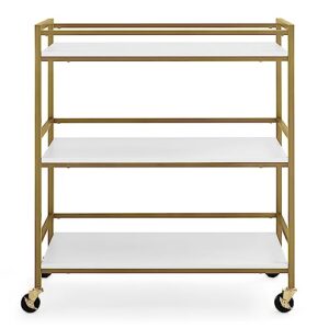 Delta Children Jade Changing Table/Cart, White Melamine/Bronze