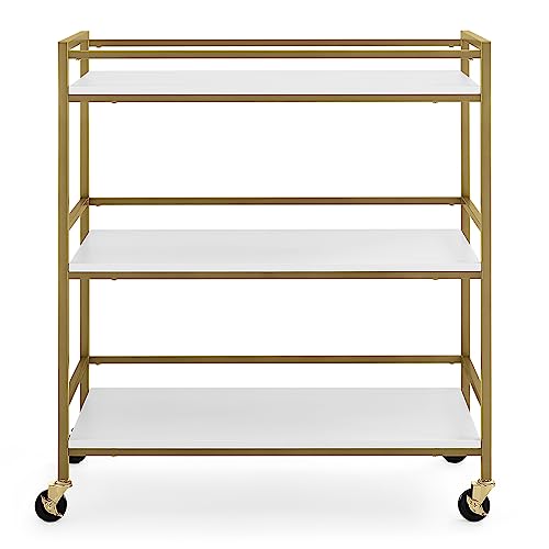 Delta Children Jade Changing Table/Cart, White Melamine/Bronze