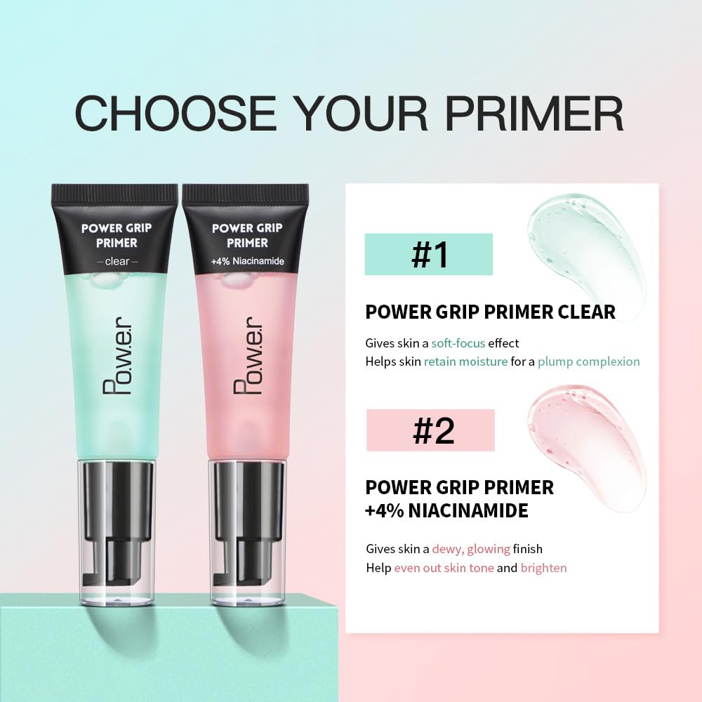 Power Grip Primer + 4% Niacinamide, Hydrating Face Primer, Moisturizes Primes, Primer Face Makeup, Makeup Primer, Face Primer, Hydrating Primer, Perfect Gel-Based, Hydrating Face Primer (Pink)