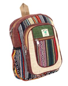 unique design himalaya hemp hippie backpack festival backpack hiking backpack fair trade handmade with love. (brown)