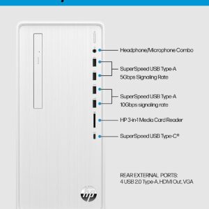 HP Pavilion Desktop TP01-3016 PC Intel Core i5-12400 2.50 GHz (up to 4.4 GHz) 12 GB DDR4-3200 RAM 256 GB PCIe NVMe TLC M.2 SSD Intel UHD Graphics 730 Windows 11(Renewed)