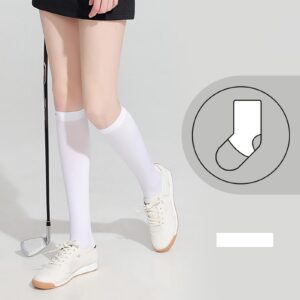 WOBBLO Over knee Sunscreen Stocking, Non-slip Breathable UPF50 Cooling Socks, Elastic Ice Silk Socks