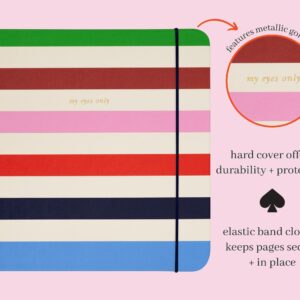 Kate Spade New York Password Book with Tabs, 170 Page Password Journal, Spiral Password Book with Leatherette Hardcover, Adventure Stripe