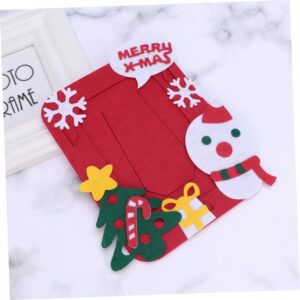 Homoyoyo Photo Frame Christmas Ornament Holiday Picture Frame Decorative Photo Frame Unfinished Photo Frame Kit Nonwoven Photo Frame Handmade Frame Red Picture Frame Child Suite Kraft Paper