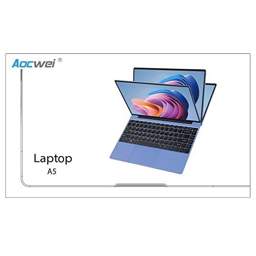 Ruzava/Aocwei 14" Laptop 6GB DDR4 256GB SSD Intel N4020(Up to 2.8Ghz) 2-Core Win 11 Notebook 1920x1080 FHD Dual WiFi BT 4.2 Support 512GB TF&1TB SSD Expand with Wireless Mouse for Work Study-Gold