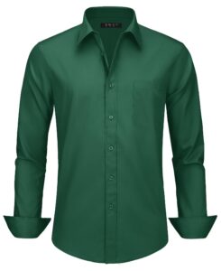 tacvasen dress shirts for men business shirts for men mens green dress shirts green dress shirts for men slim fit shirt dress