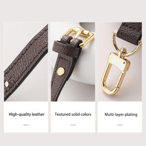 OAikor LV Pochette Metis Shoulder Strap Adjustment Buckle, Bag Shoulder Strap Shortening Adjuster Accessory for Handbag Crossbody Strap(Brown, 12cm)